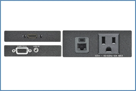Image of classroom podium auxiliary connectors