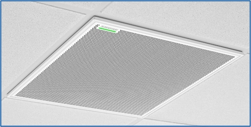 image of classroom ceiling tile microphone