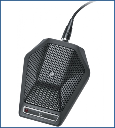 image of a classroom push-to-talk audience microphone