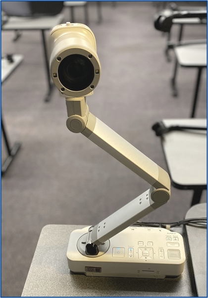 mage of document camera facing the presenter